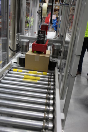 Shimano Australia&rsquo;s new warehouse automatic box sealing from another viewing angle